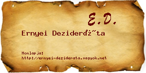 Ernyei Dezideráta névjegykártya